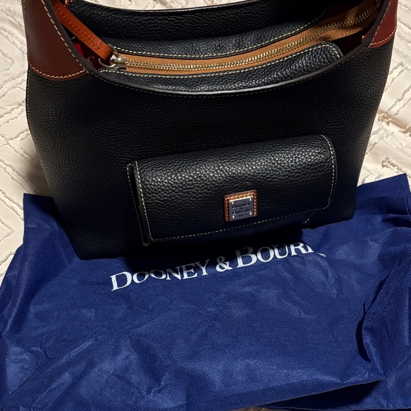 Dooney & Bourke Black and Brown Hobo Bag - Picture 15 of 15